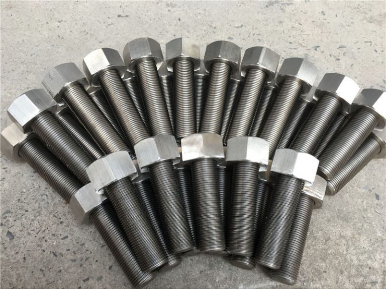 254smo uns s31254 en1.4547 بولٹ اور گری دار میوے 1-1 / 2 "-8unx180mm تھریڈ چھڑی